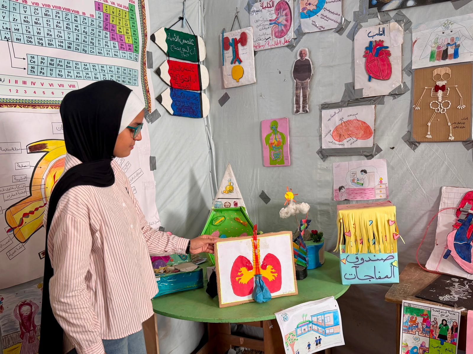 إبداعات الطلبة في ختام المخيم الصيفي «أجراس المدرسة»