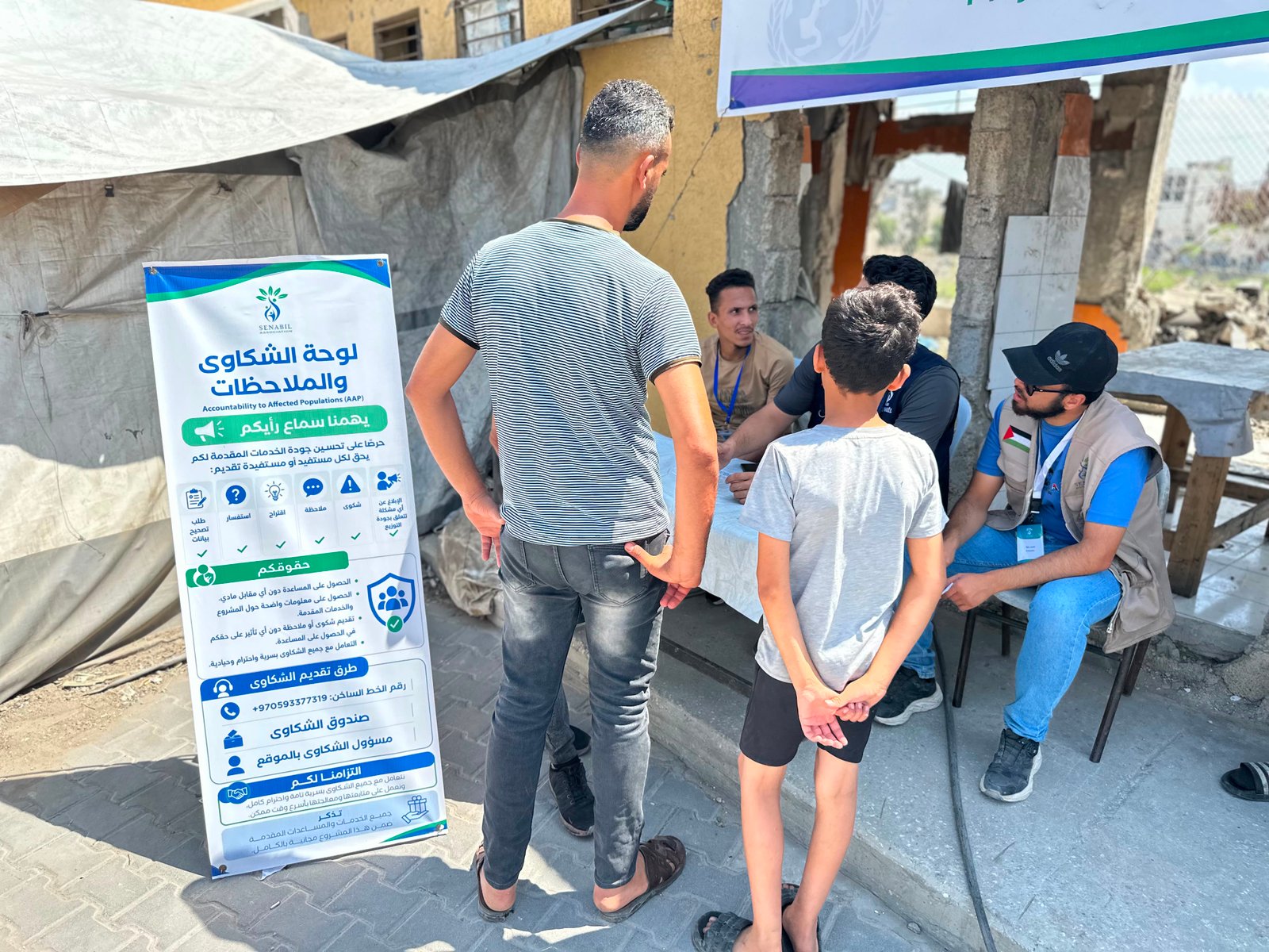 UNICEF and Senabil Delegation Visits Marginalized Areas in Eastern Gaza to Oversee Shelter Assistance Distribution