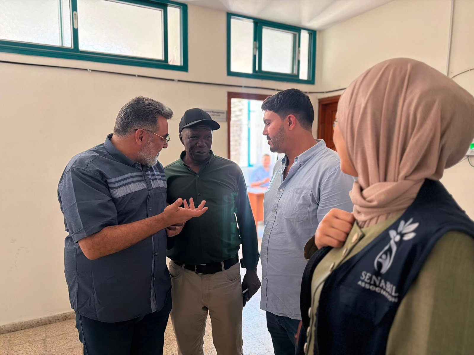 Senabil Association for Youth and Development receives a delegation from the Site Management Cluster to enhance cooperation and unify efforts.