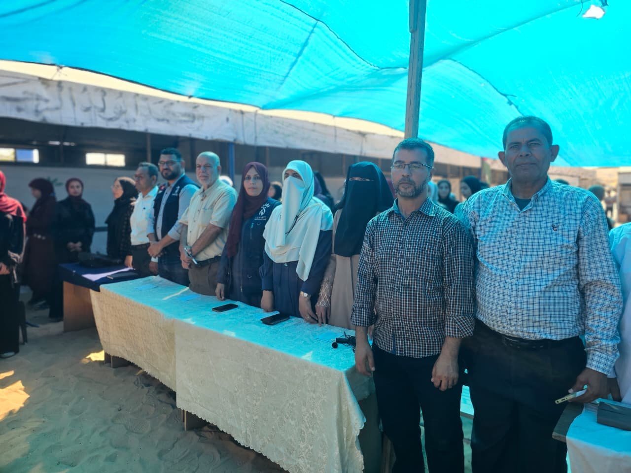 Opening of the English Language Exhibition at Senabil Khan Younis School