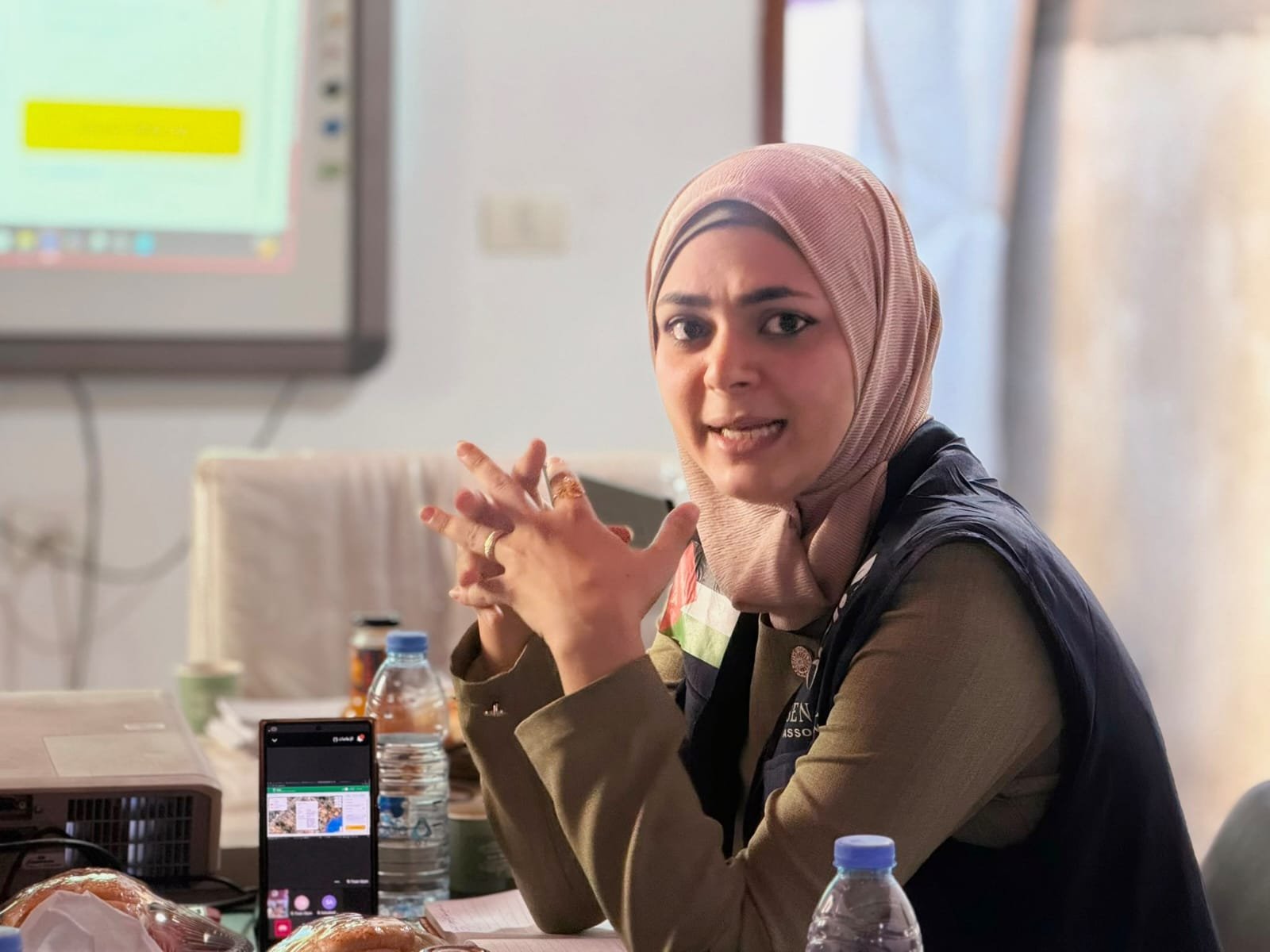 Senabil Association for Youth and Development receives a delegation from the Site Management Cluster to enhance cooperation and unify efforts.