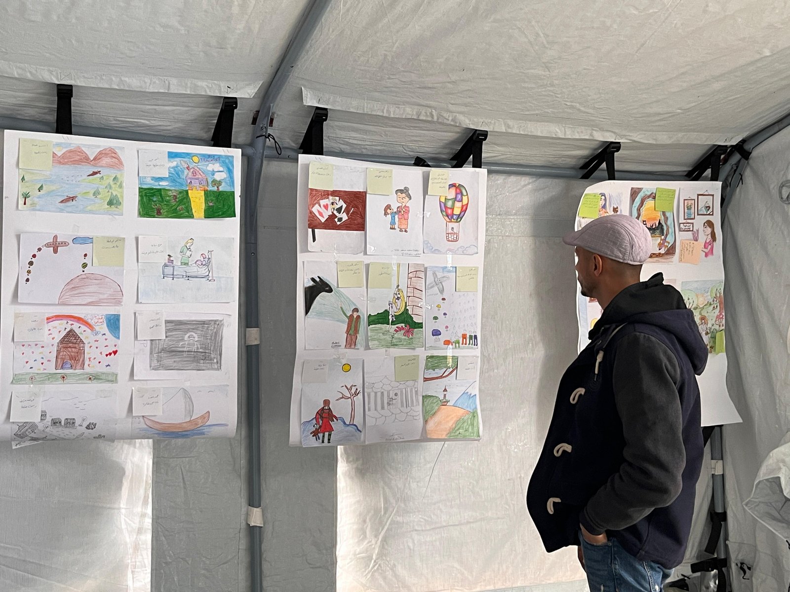 Closing of the Psychosocial Support Project through Organizing an Art Exhibition of Students’ Drawings in Partnership between Senabil Foundation and Heart of Gaza Foundation